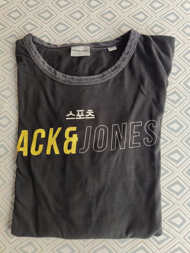Camiseta negra manga larga Jack&Jones