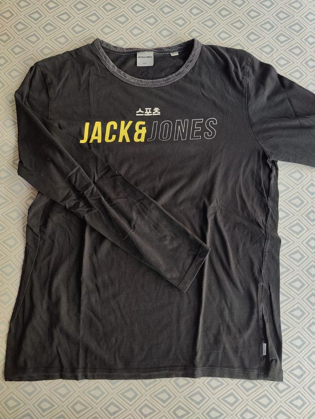 Camiseta negra manga larga Jack&Jones