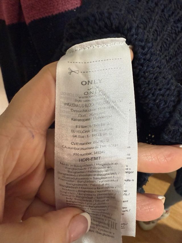 Jersey de punto tricolor talla L