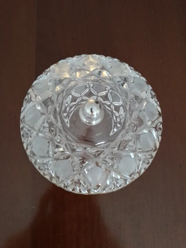Joyero / Bombonera de Cristal Tallado