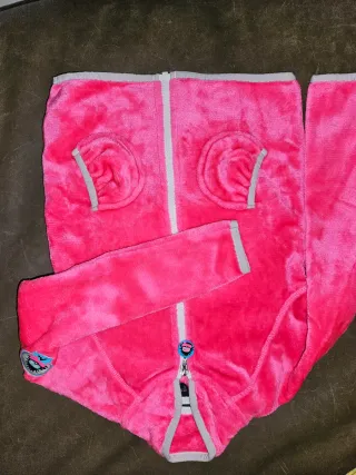 Pile bambina rosa con zip