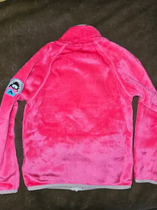 Pile bambina rosa con zip