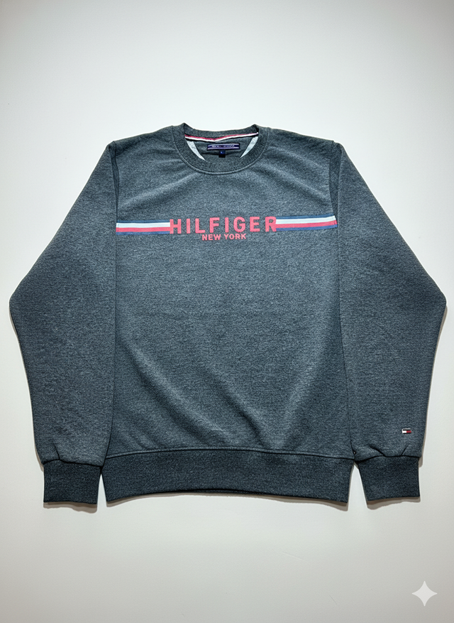 Sudadera Tommy Hilfiger Gris con Logo