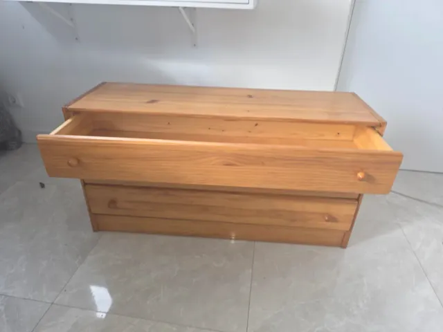 Cajonera de Madeira Maciça 100x32 cm