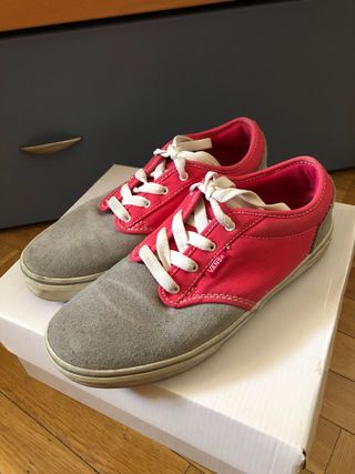 Zapatillas Vans Grises y Rosas Talla 38