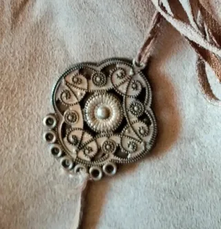 Minifalda marrón vintage con volantes