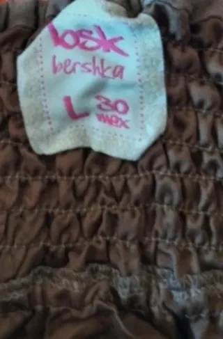 Minifalda marrón vintage con volantes