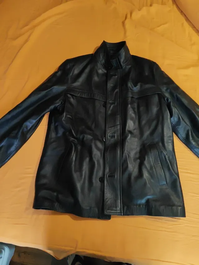 Chaqueta de cuero hombre tres cuartos