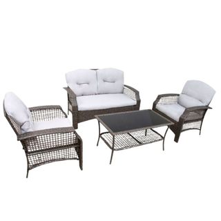 CONJUNTO DE JARDÍN RATTÁN Y SÍLLAS