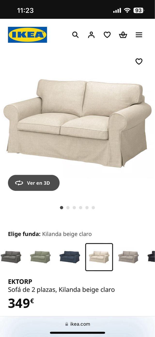 Sofá Erktop 2 Plazas desenfundable