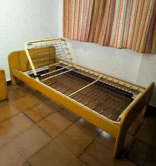 Set habitación: 2 Camas Madera Maciza + Somier