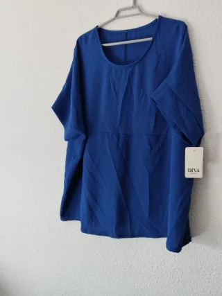 Blusa Diva Fashion azul talla única hasta la 48/50