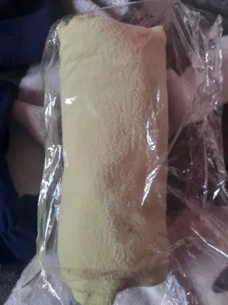 Gorro, guantes y bufanda azul/amarillo