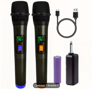 Parlante Karaoke 3 Micrófonos + Luz + Estuche