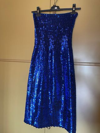 Abito paillettes blu