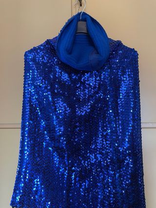 Abito paillettes blu