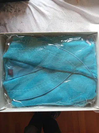 Vestaglia donna invernale color turchese