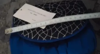 Bolso de fiesta Nora azul raso con brillos