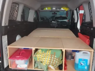 Mueble Cama + Colchón + protectores ventanas