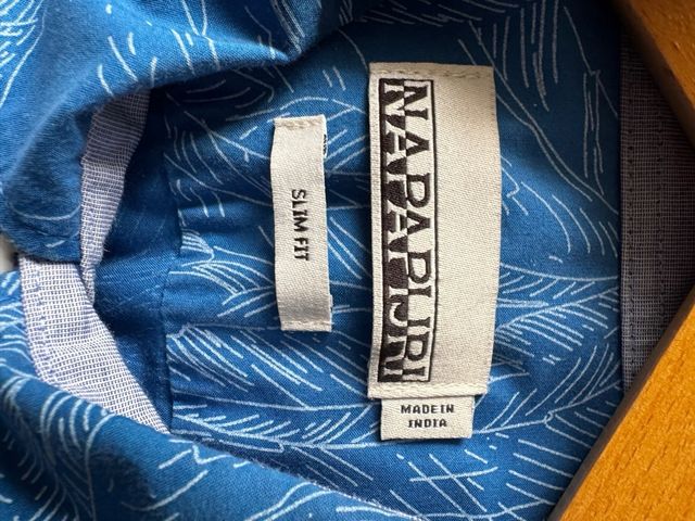 Camisa Napapijri Estampada Azul