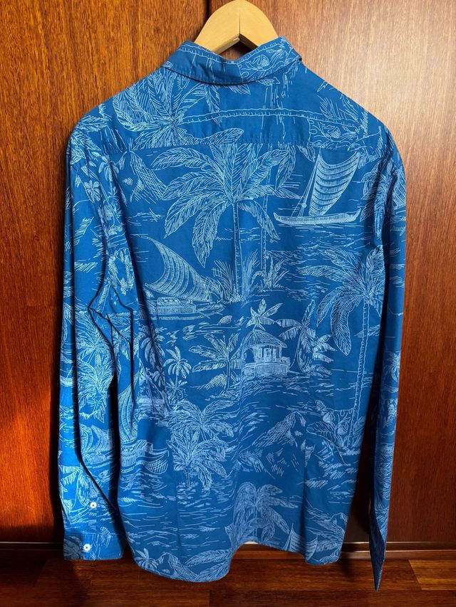 Camisa Napapijri Estampada Azul