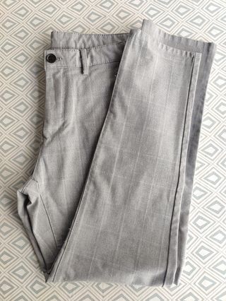 Pantalones de traje grises Zara