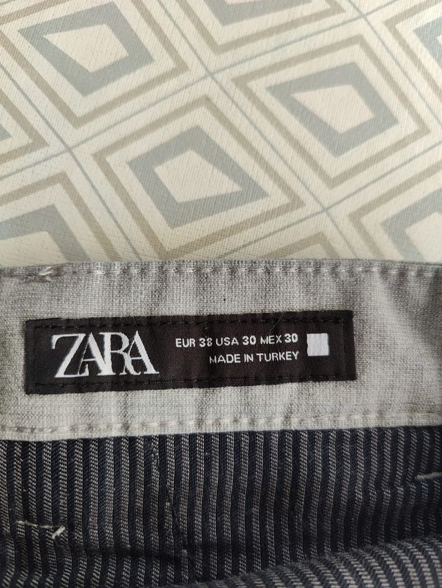 Pantalones de traje grises Zara