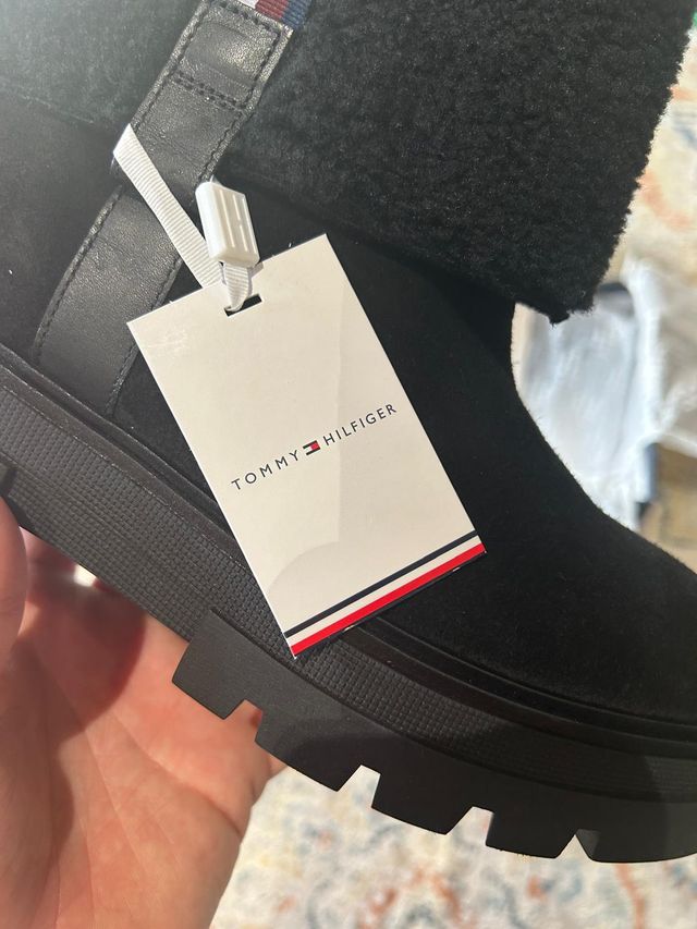 Botas Tommy Hilfiger Negras Terciopelo Talla 39