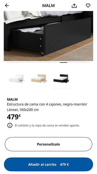 Estructura Cama 160x200 Ikea Malm