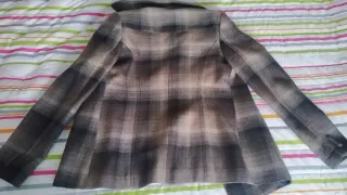 Abrigo corto cuadros