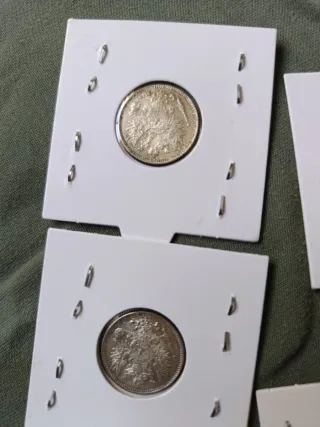 Monedas Plata 50 Pennia Finlandia 1916