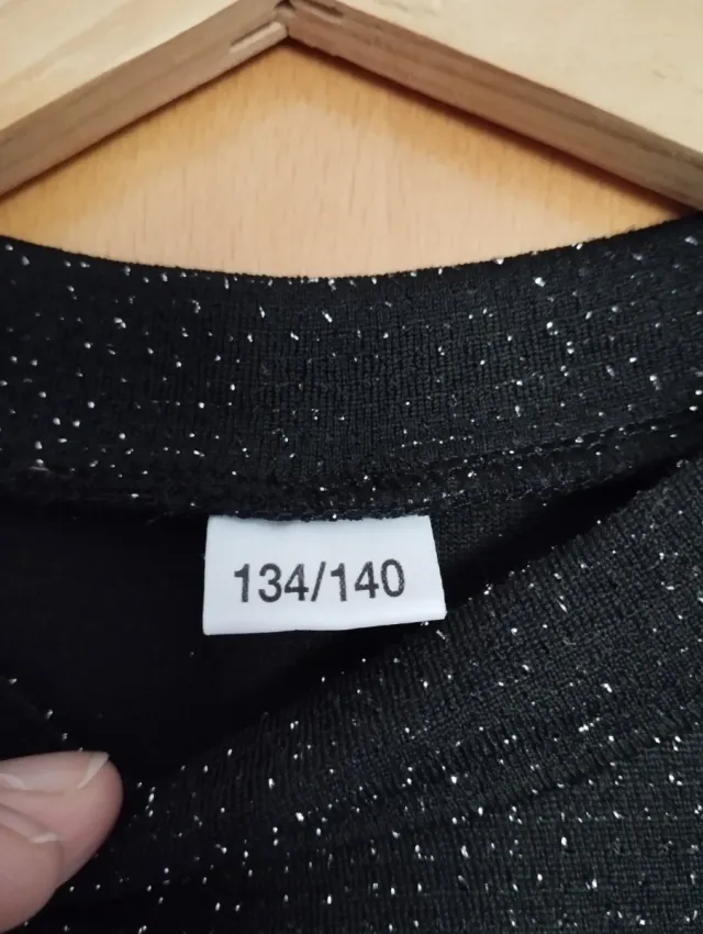 Vestido fiesta niña Zeeman negro brillante