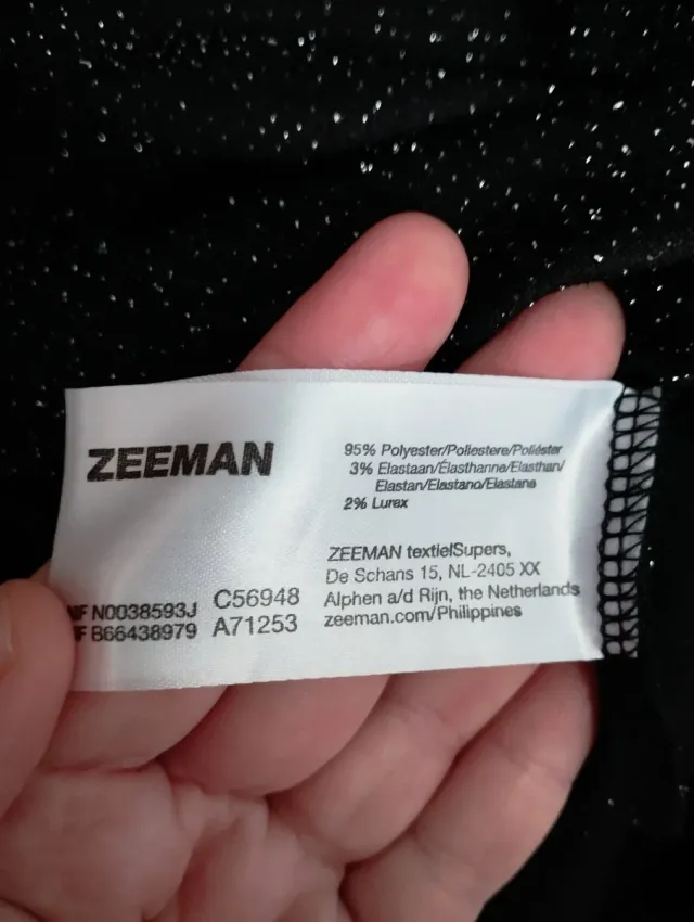 Vestido fiesta niña Zeeman negro brillante