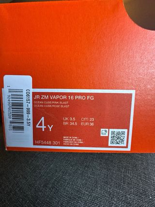 Botas fútbol niño Nike Vapor Pro Talla 36