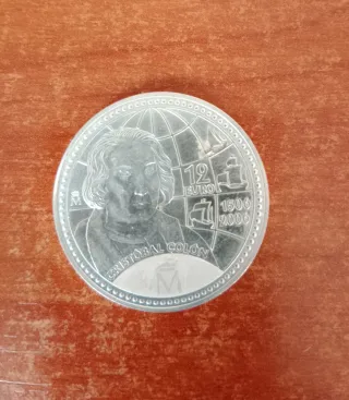 Moneda 12 Euros Plata Cristóbal Colón 1506-2006