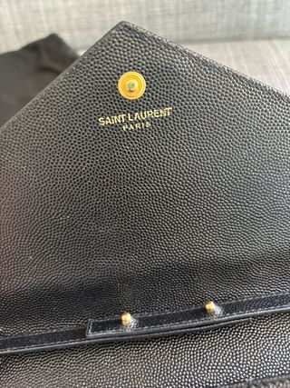 Bolso Saint Laurent Negro Cadena Dorada