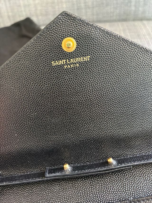 Bolso Saint Laurent Negro Cadena Dorada