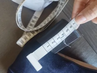 Botines de piel azul marino