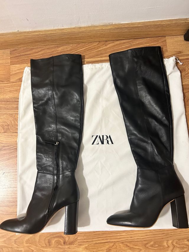 Botas altas Zara negras talla 39