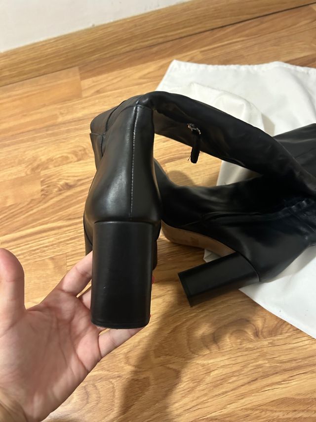 Botas altas Zara negras talla 39