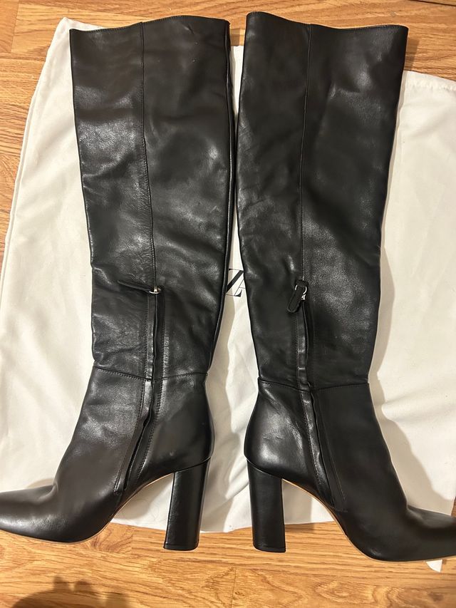 Botas altas Zara negras talla 39
