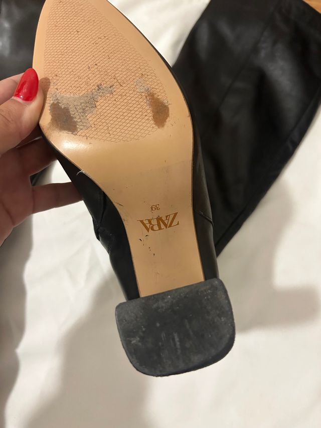 Botas altas Zara negras talla 39