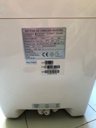 Depurador agua HidroSalud Osmosis Inversa