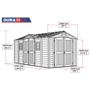Caseta PVC Suncast Apex Pro Plus 15x8
