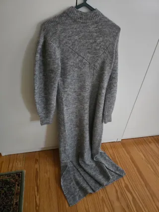 Vestido Malha Slowlove Cinzento Tamanho S