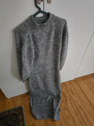 Vestido Malha Slowlove Cinzento Tamanho S