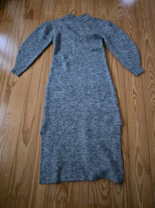 Vestido Malha Slowlove Cinzento Tamanho S