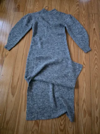 Vestido Malha Slowlove Cinzento Tamanho S