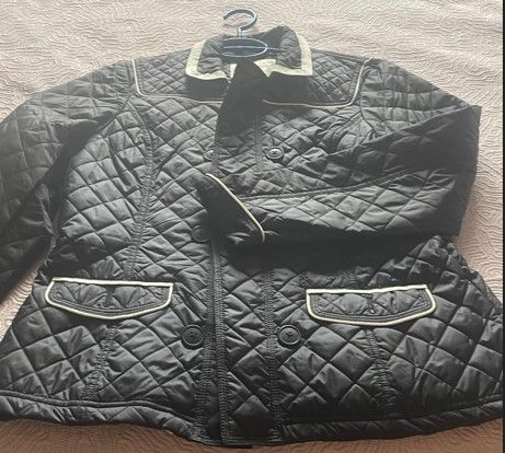 Chaqueta Bearwood rombos gris/negra mujer