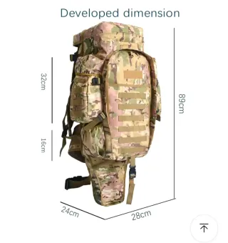 Mochila de caza 70L verde militar